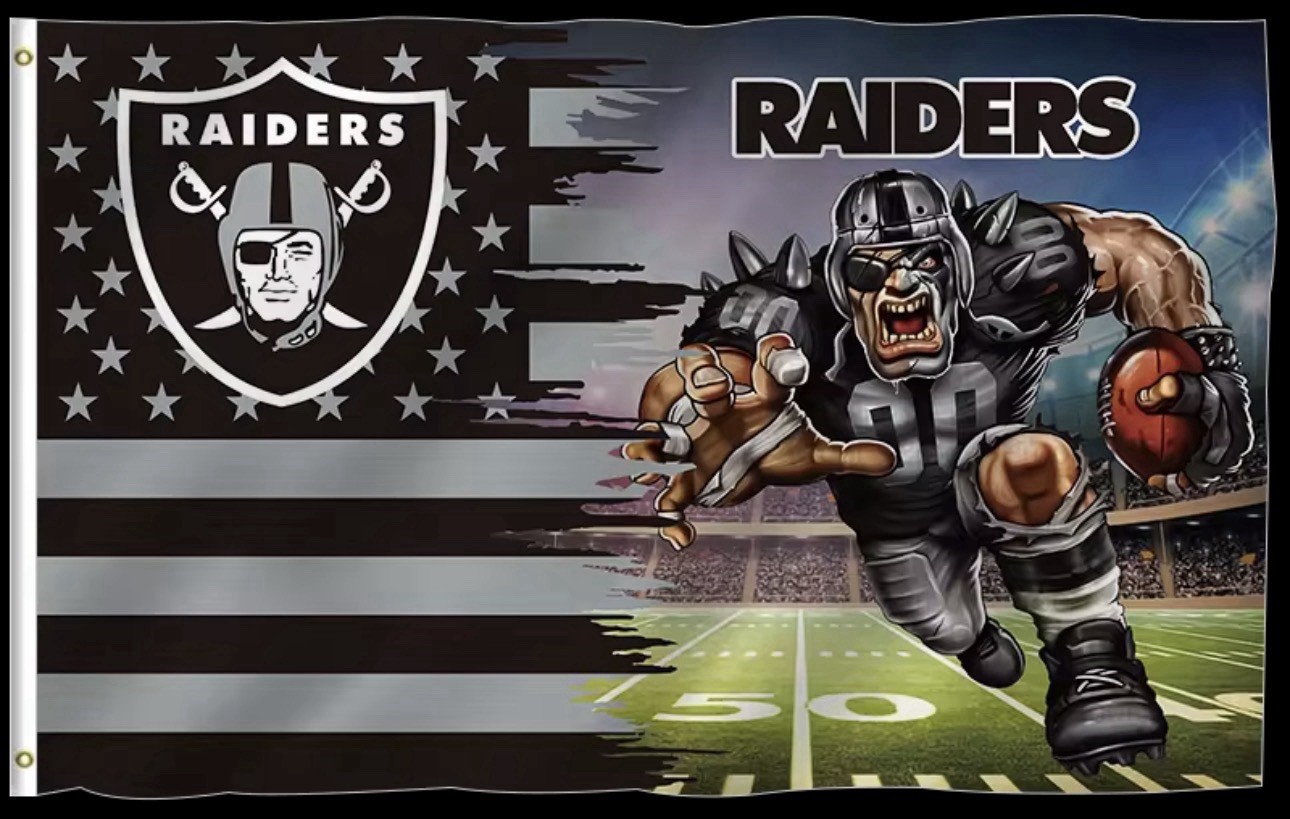 Las Vegas RAIDERS 3′ x 5′ Flag – NEW – USA SELLER – Double Side Full Color
