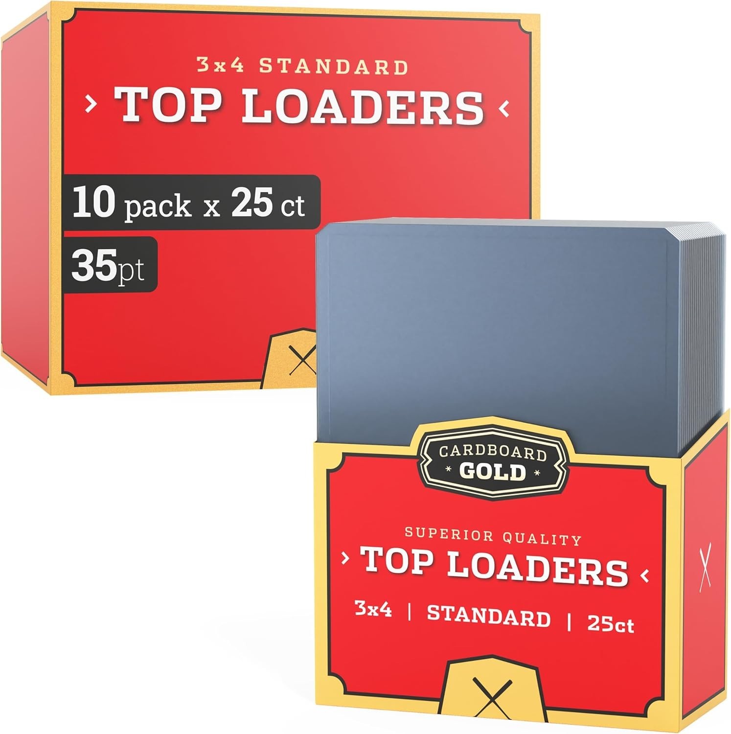 1 Case 250 CBG Brand 3 x 4 Toploaders Holders