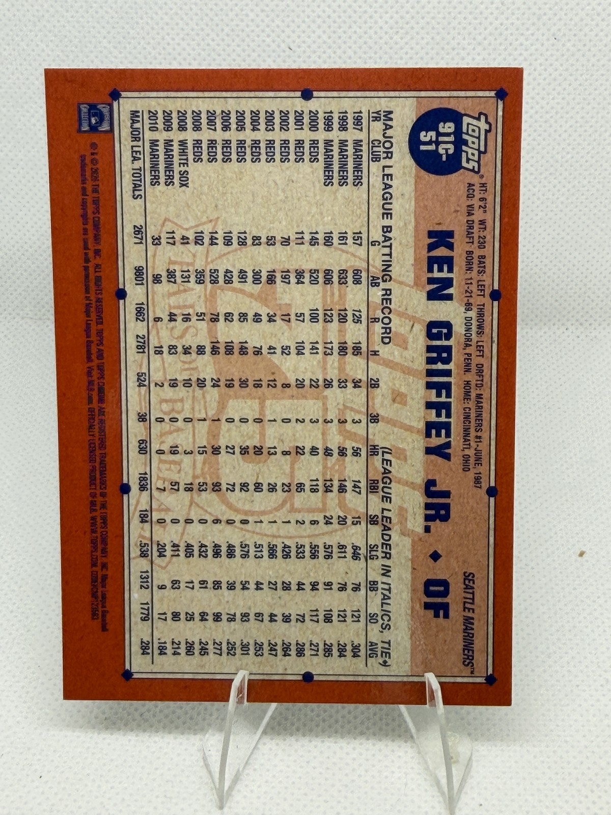 2026 Topps #91C-51 Ken Griffey Jr. 1991 Topps 35th Anniversary Chrome (S-One)