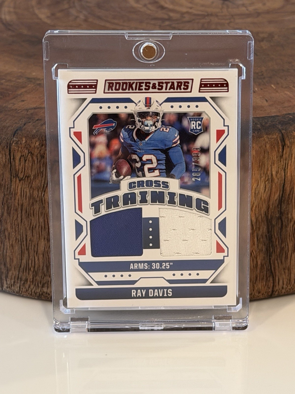 2024 Rookies & Stars Ray Davis Cross Training RC Dual Relic #285/369 Bills