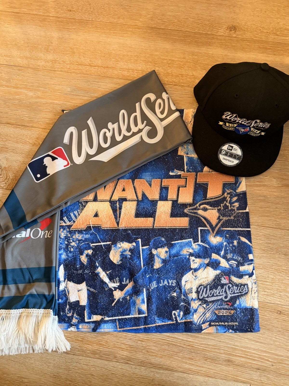 Blue Jays World Series Bundle With Official Scarf, Hat And Rally Towel