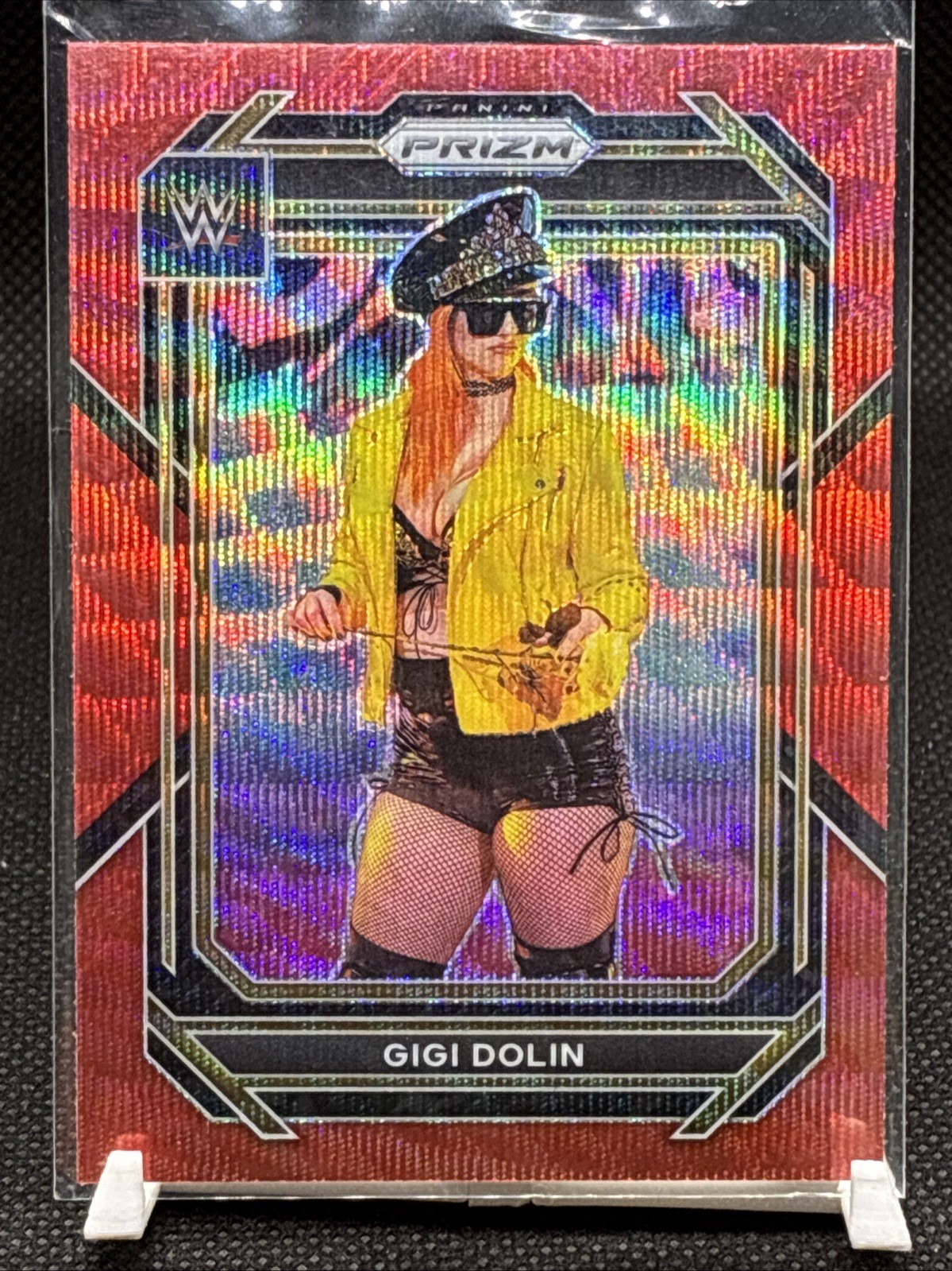 2023 Panini Prizm WWE – Gigi Dolin #155 Ruby Wave Prizm