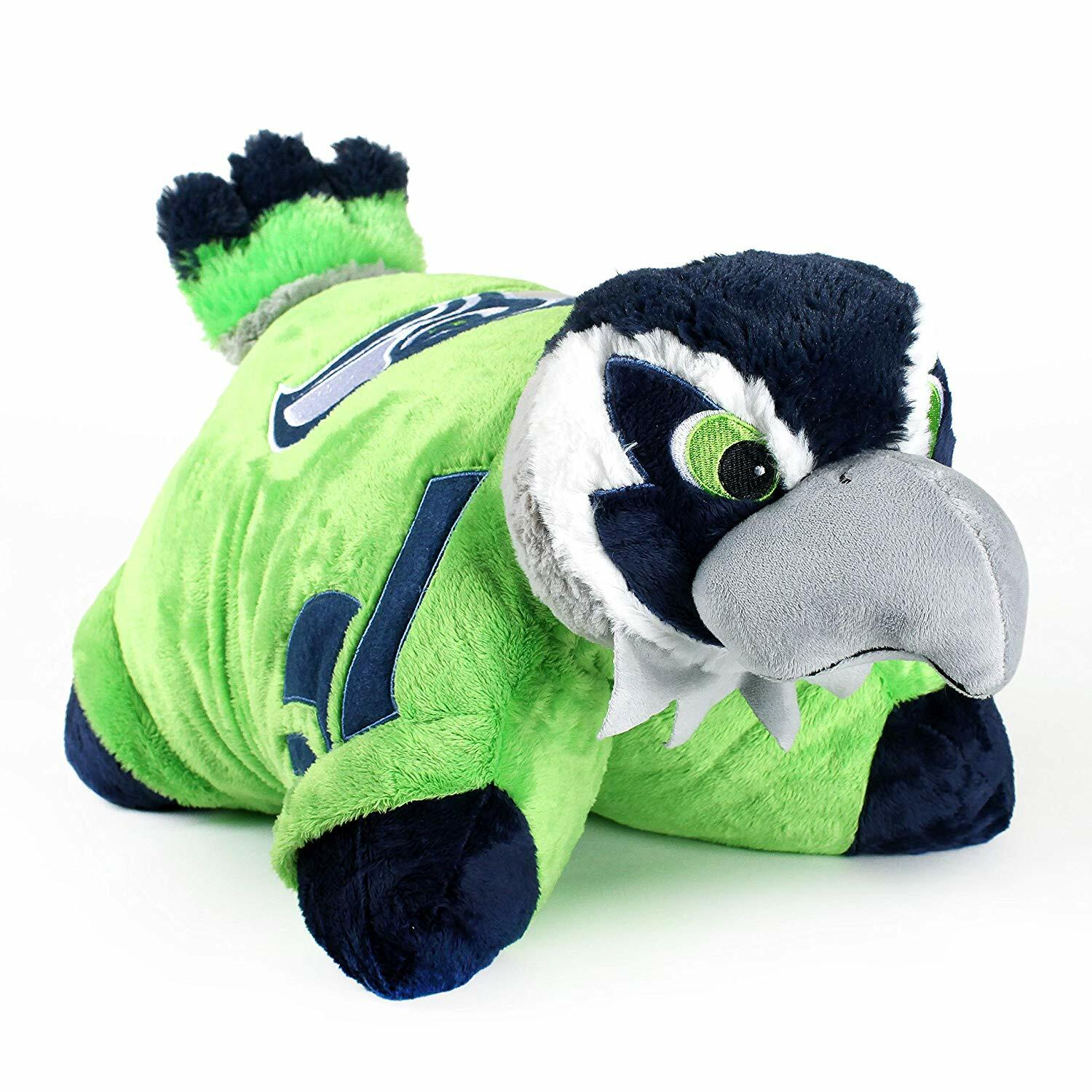 Seattle Seahawks Large 18″ Mascot Pillow Pet- New Design- NFL