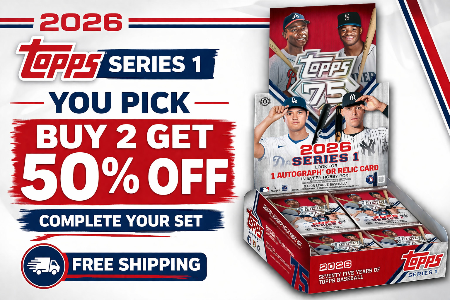 2026 Topps Series 1 • Base Set #1–#250 Complete Your Set (YOU PICK) • NM/M