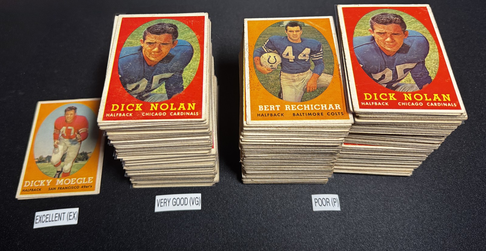 1958 Topps Football Cards 1-132 (P-NM) – You Pick – Complete Your Set