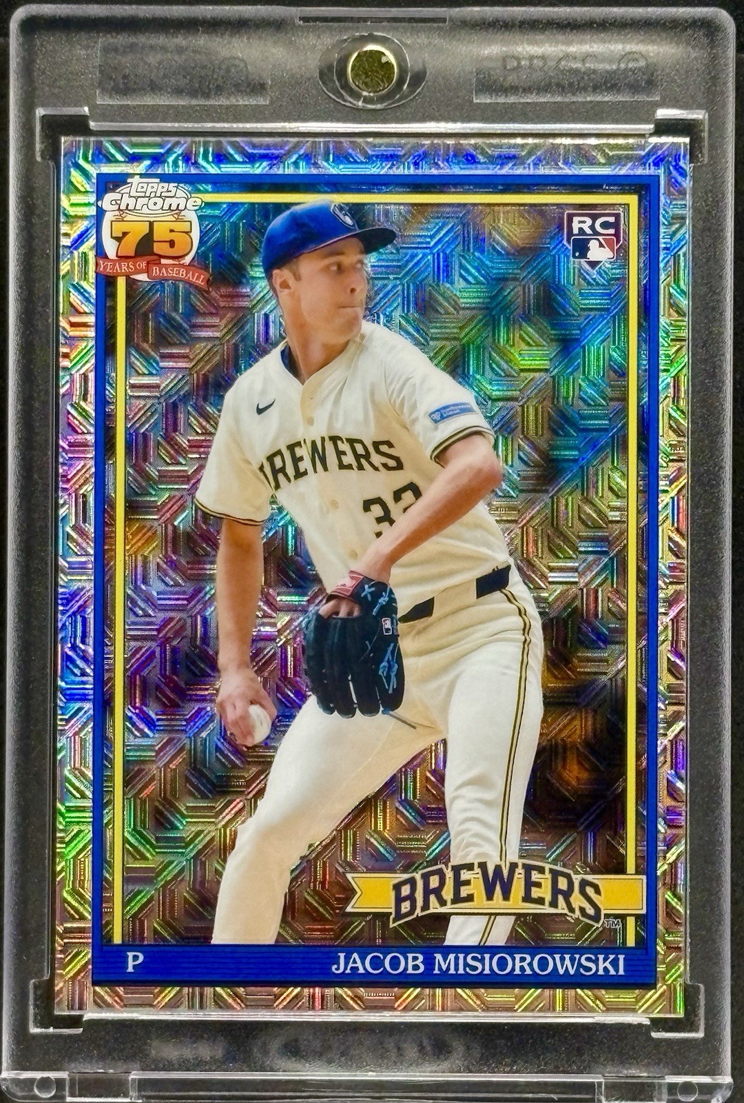 Jacob Misiorowski RARE ROOKIE RC MOJO REFRACTOR INVESTMENT CARD BREWERS MINT