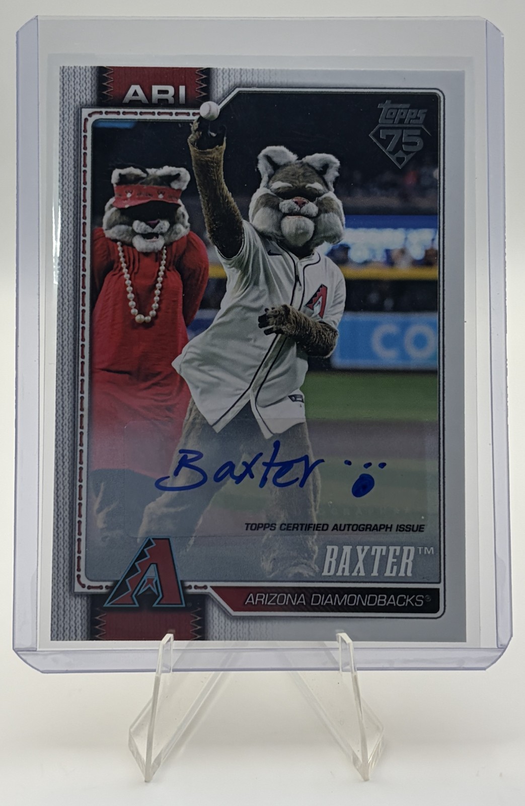 2026 Topps Series 1 BAXTER Mascot AUTO Arizona Diamondbacks #M-1 60/99