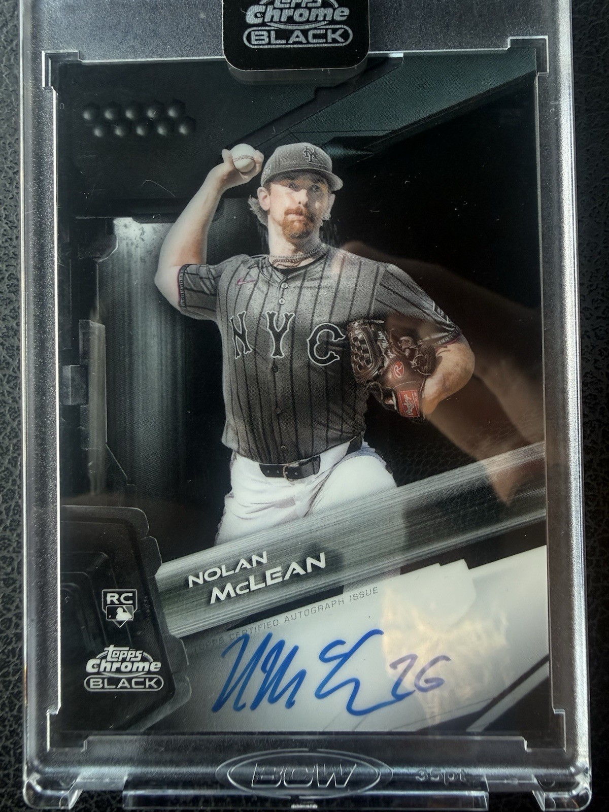 2026 Topps Chrome Black – Autographs Nolan McLean #CBA-NM (AU, RC)