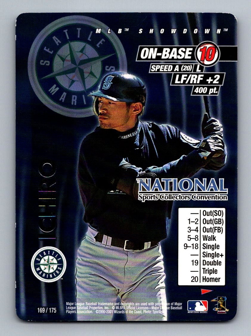 2001 MLB Showdown Pennant Run #169 ICHIRO SUZUKI NSCC Promo Rookie Card