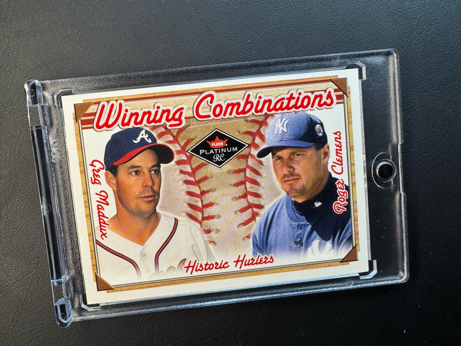2001 Fleer Platinum – Winning Combinations Roger Clemens Greg Maddux #21 /1000