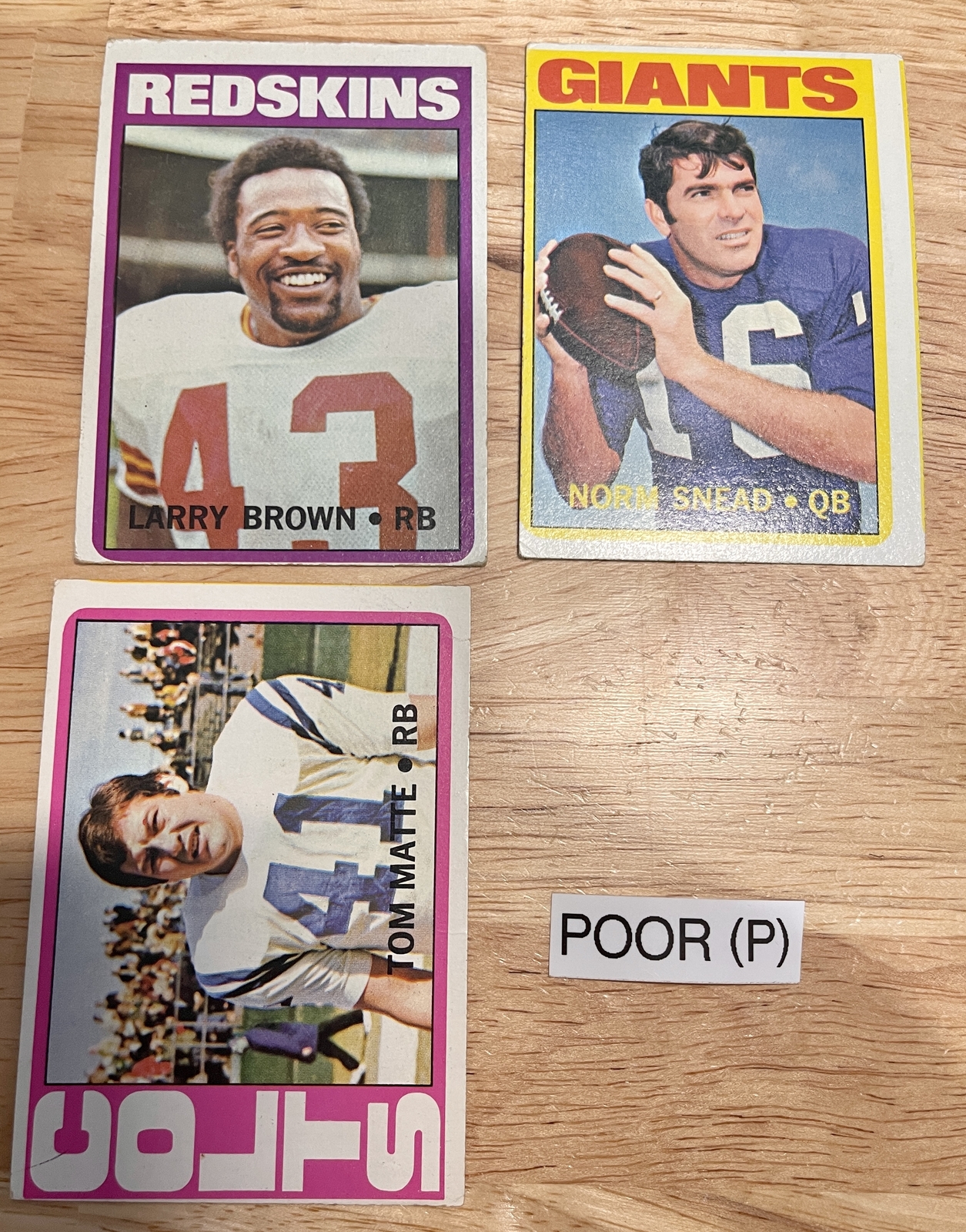 1972 Topps Football Cards 101-200 (P-NM) – You Pick – Complete Your Set