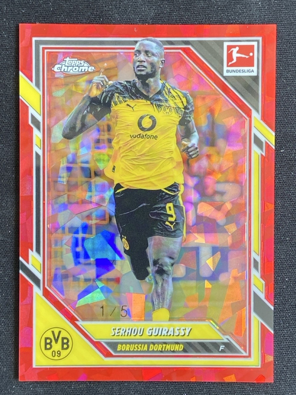 Serhou Guirassy 2025-26 Topps Chrome Bundesliga Sapphire Red Base /5 #22