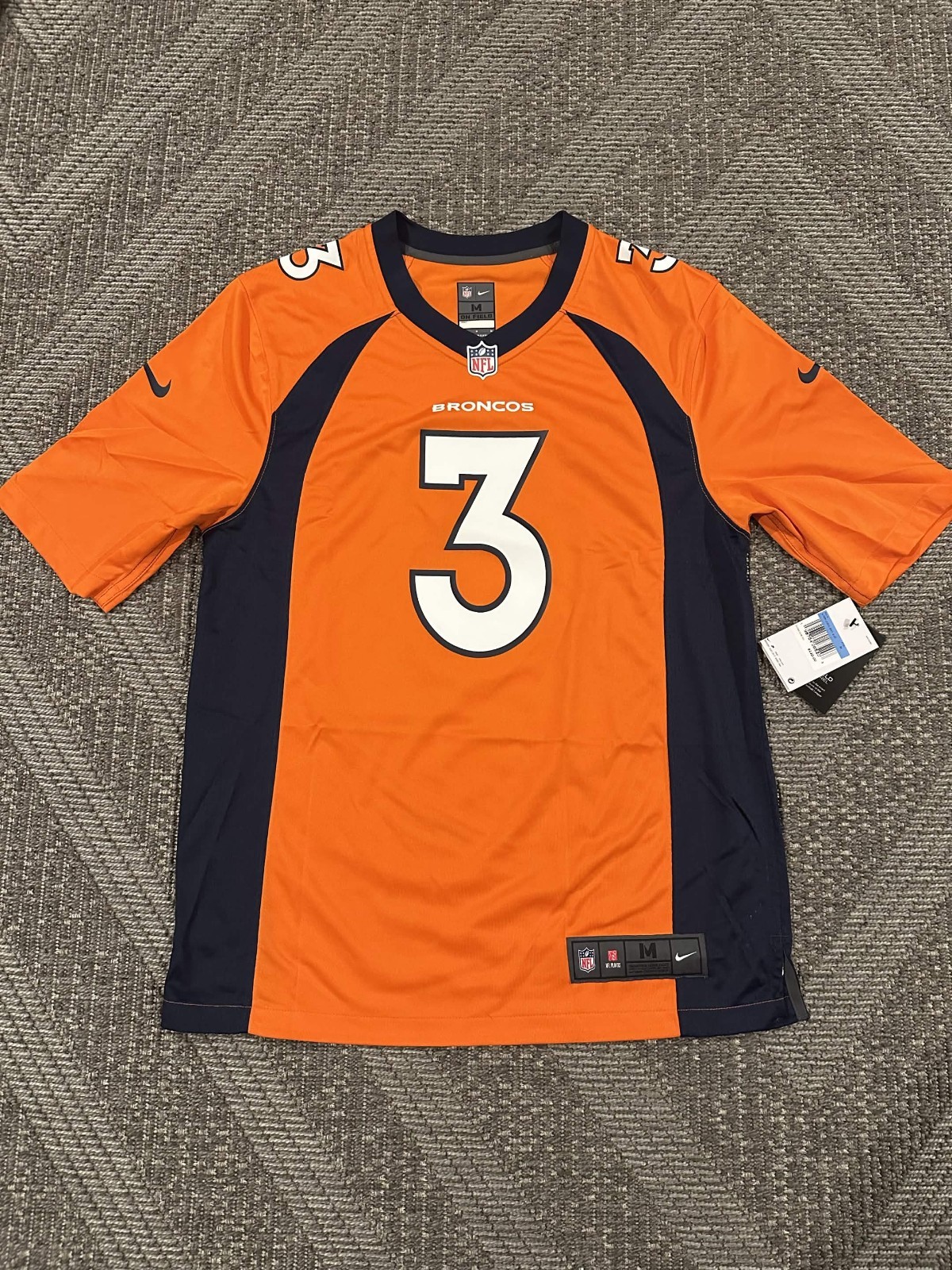 Russell Wilson Orange Denver Broncos Nike Game Jersey Nike Size M NWT
