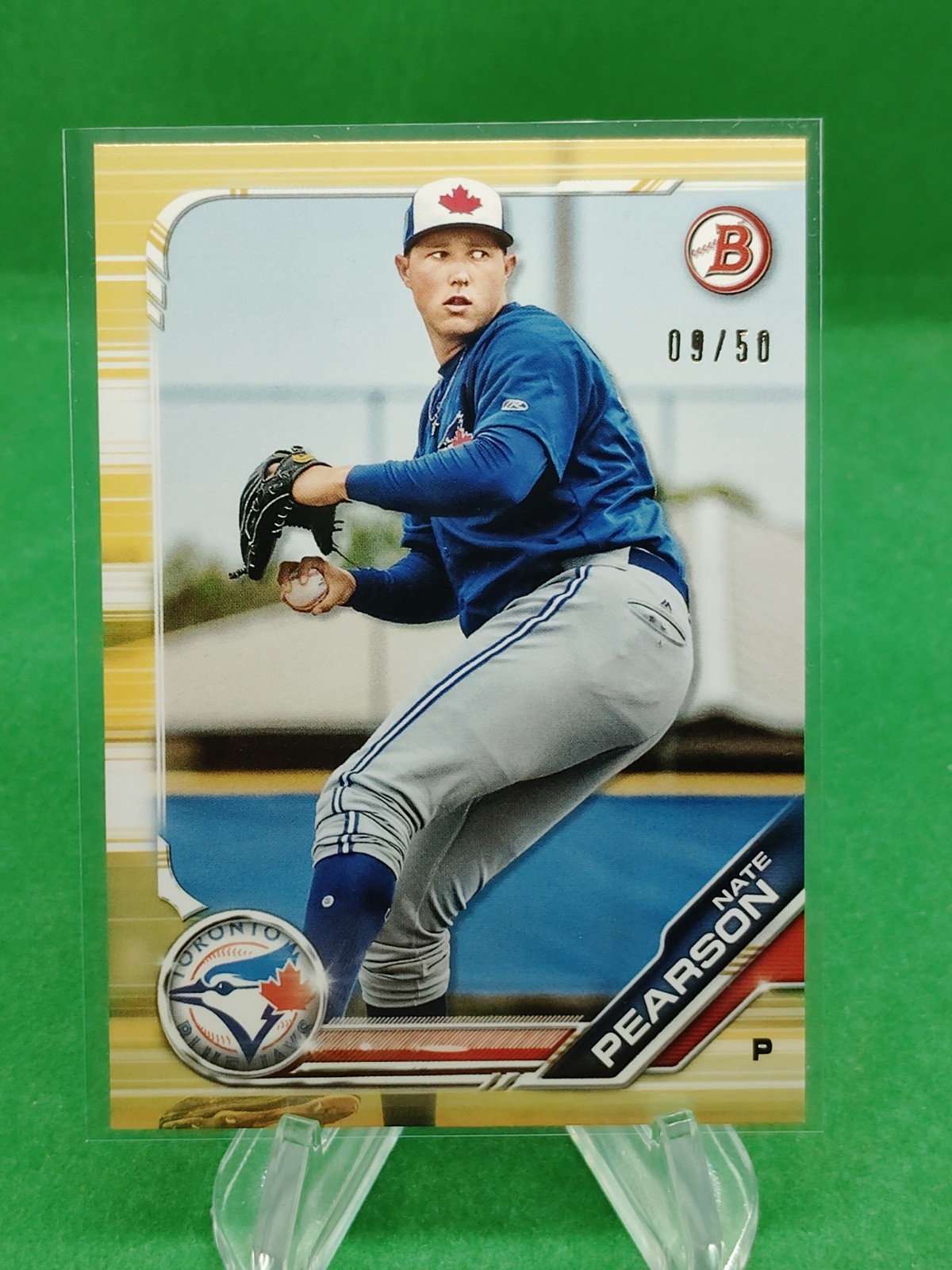 Nate Pearson 2019 Bowman Gold Paper /50 Toronto Blue Jays