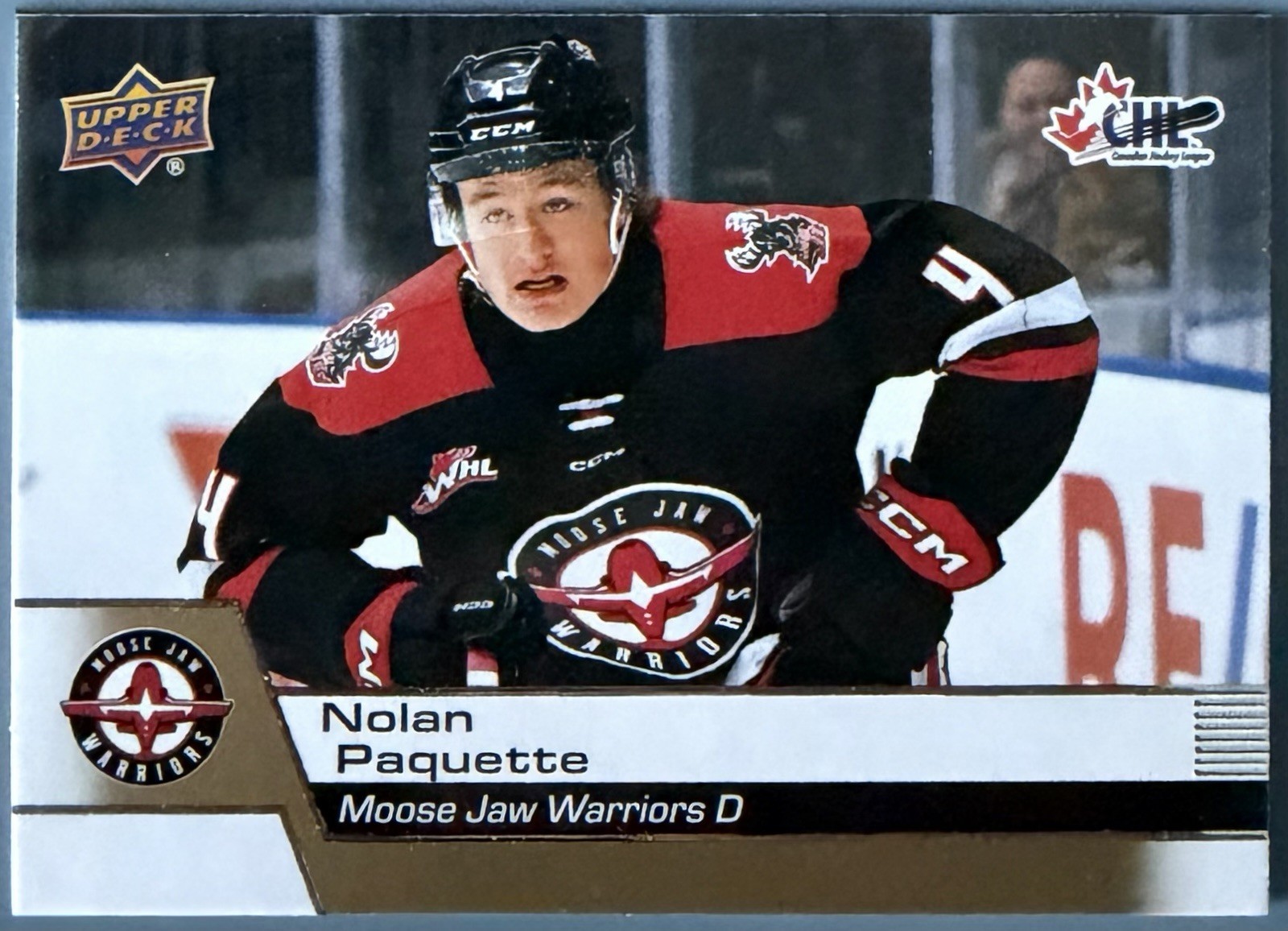 Nolan Paquette Rookie 2025-26 Upper Deck CHL #246 Gold 2026-27 Western Michigan
