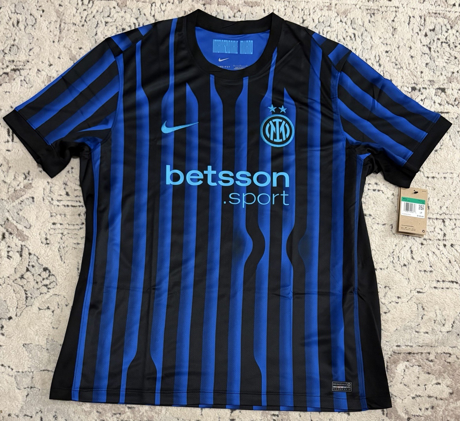 Nike Authentic Inter Milan 2025/2026 HJ4591-439 Italy Soccer Jersey Men’s Sz: XL
