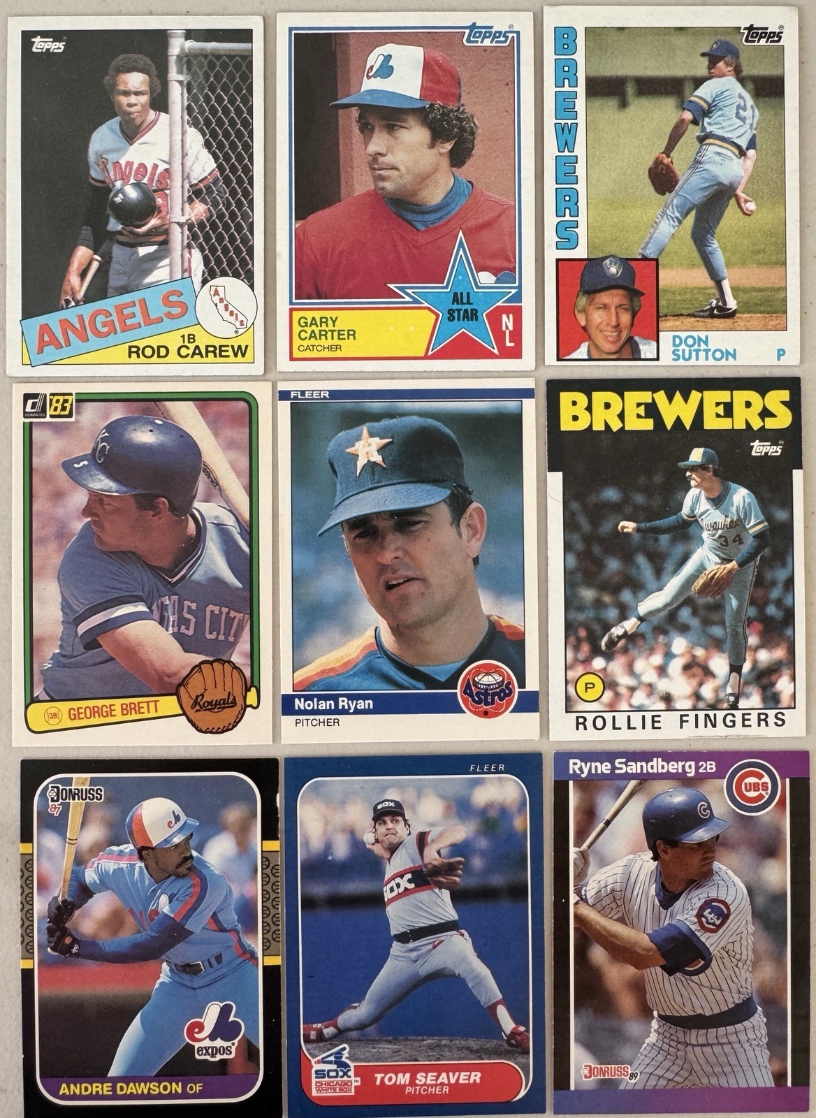 BASEBALL HOF LOT ~ NOLAN RYAN/GEORGE BRETT