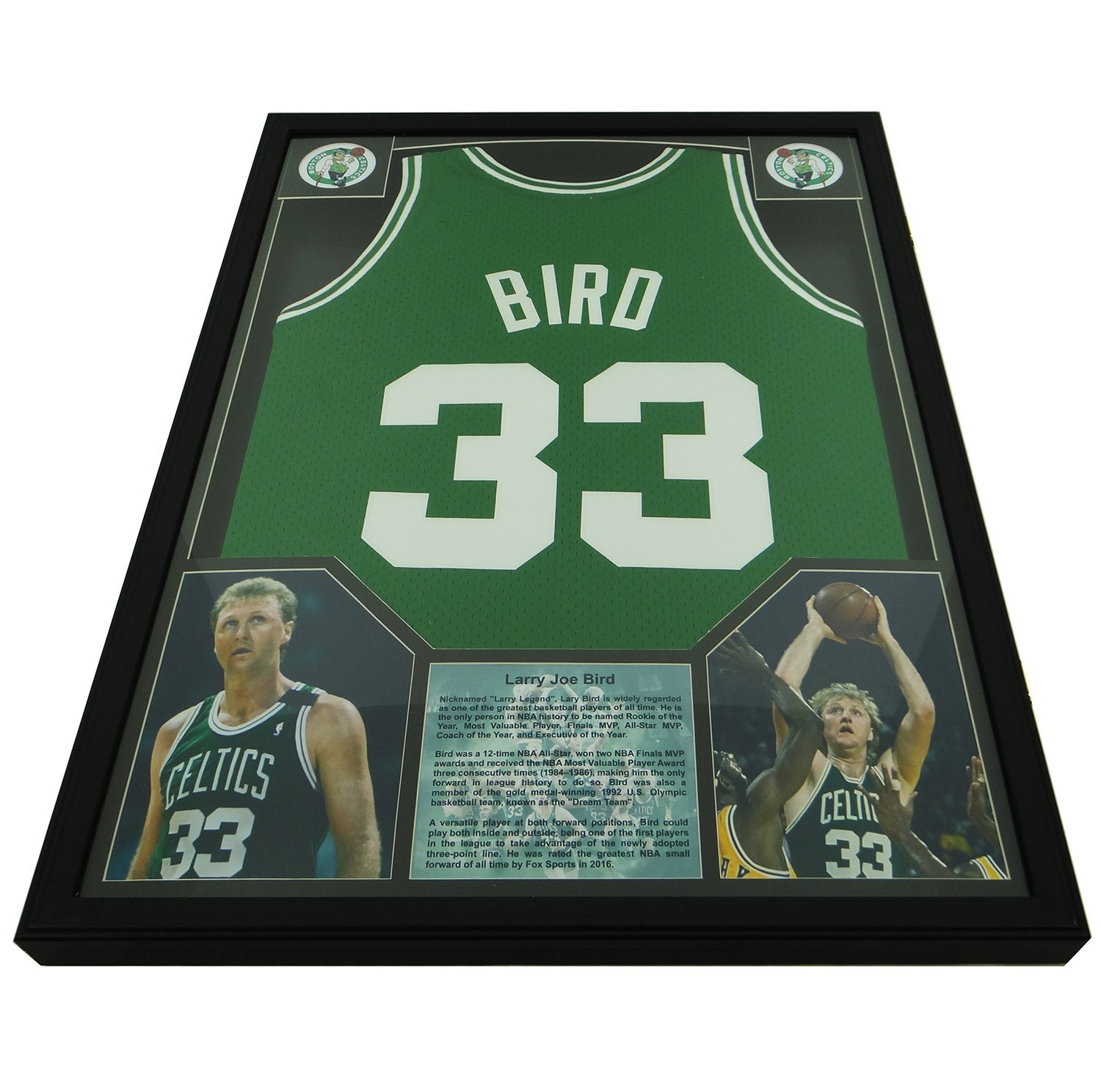 Larry Bird Celtics Mitchell & Ness Swingman 85-86 Season Jersey Framed UNSIGNED