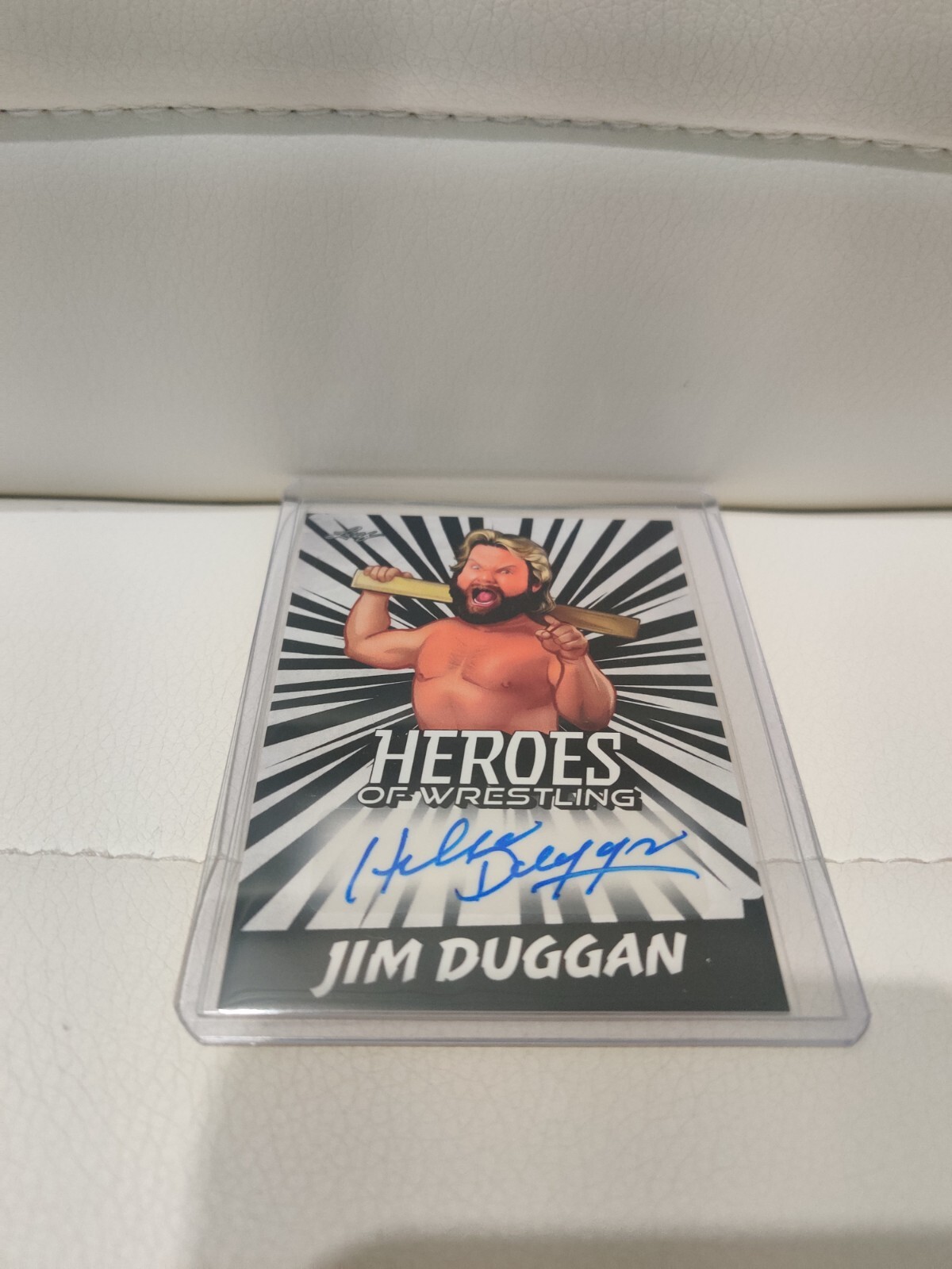 2023 Heroes Of Wrestling Jim Duggan “Hacksaw” Autographed Card WWE NEW Leaf