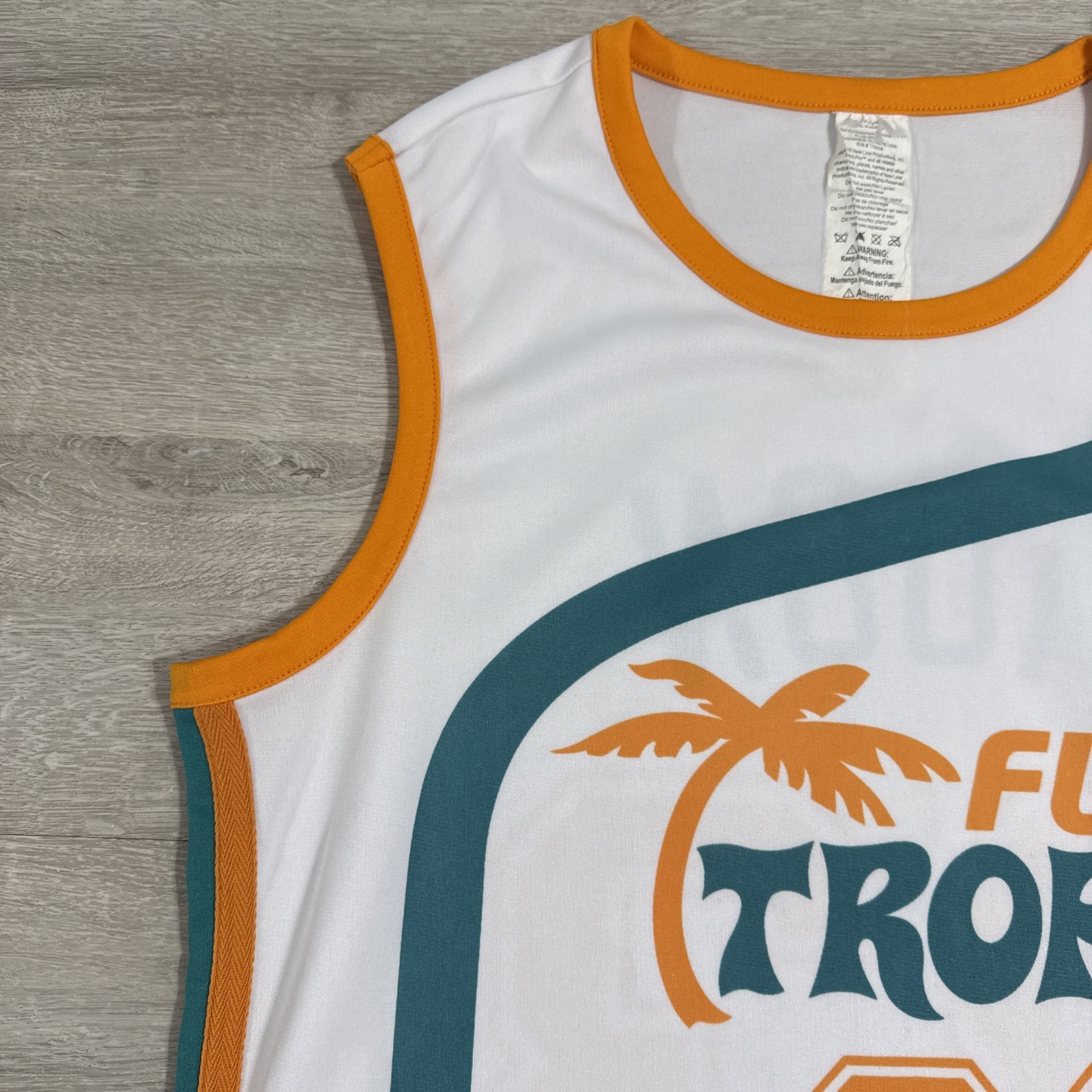 Flint Tropics Basketball Jersey Jackie Moon White Orange One Size Movie
