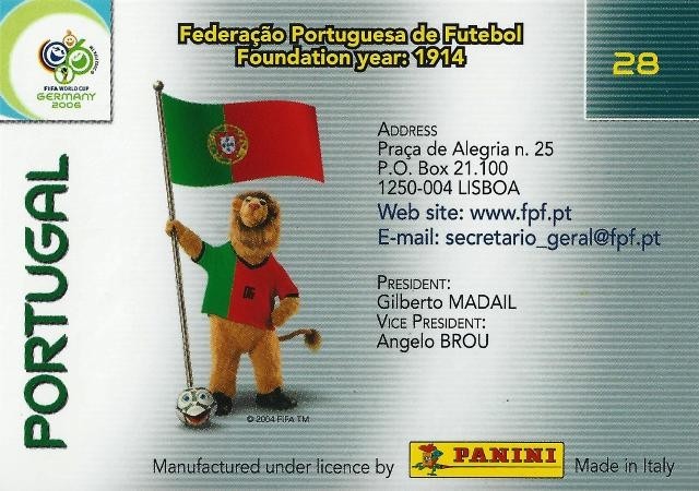 2006 Panini World Cup Germany ’06 – Team Cards (26 – 36)