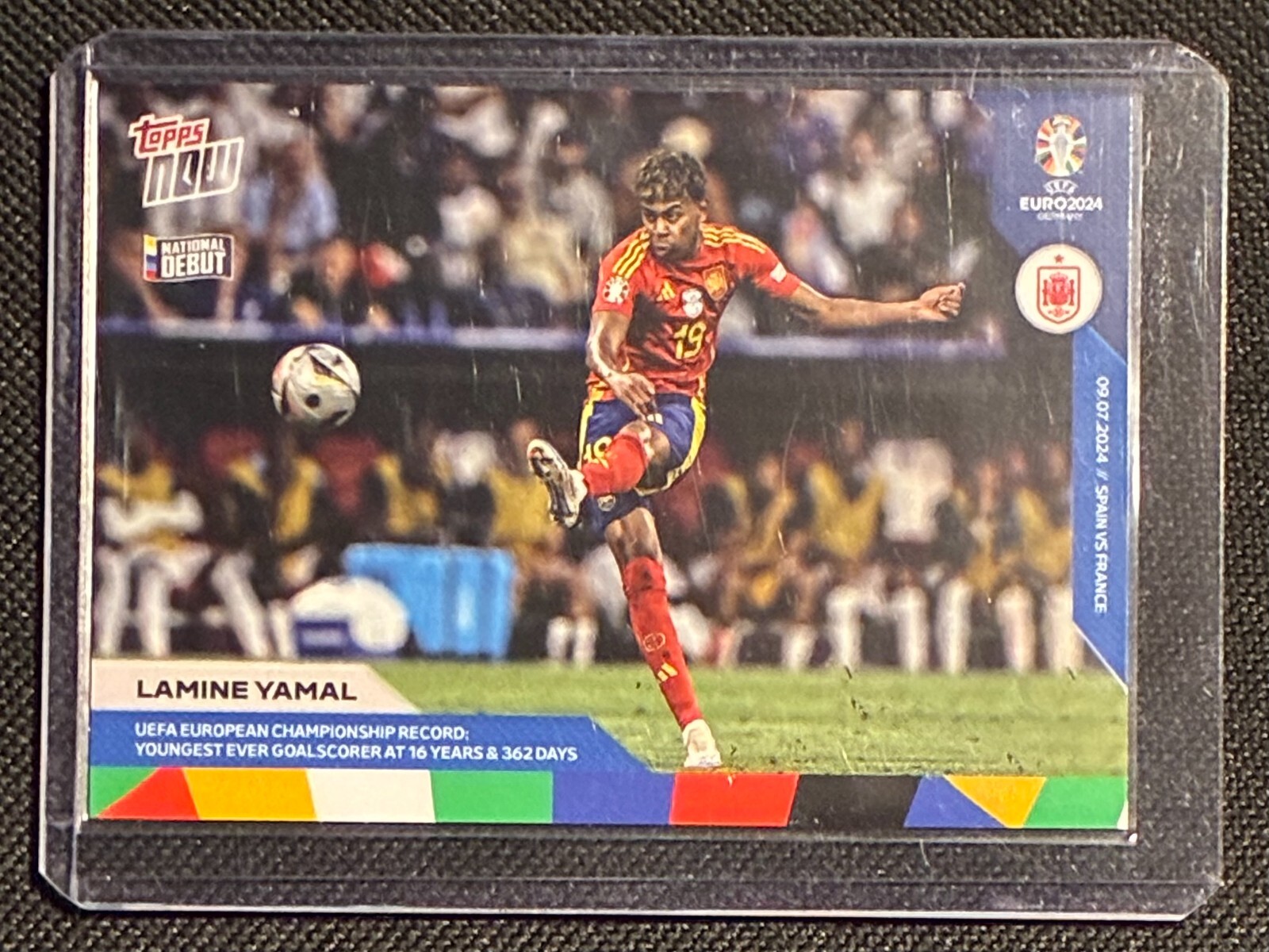 Lamine Yamal 2024 TOPPS NOW EURO Record: Youngest Ever goal scorer #054