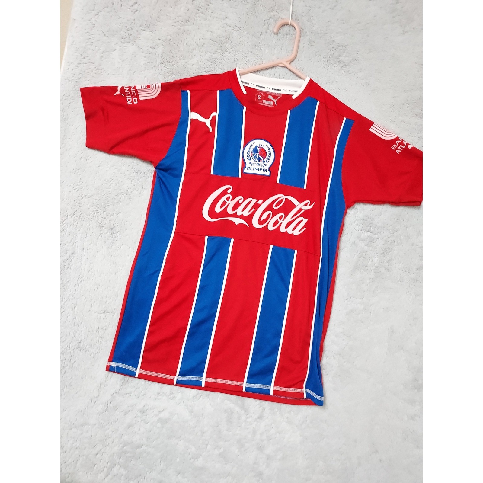 CD Olimpia Jersey Mens Small Soccer Club Deportivo Coca Cola Red Blue Honduras