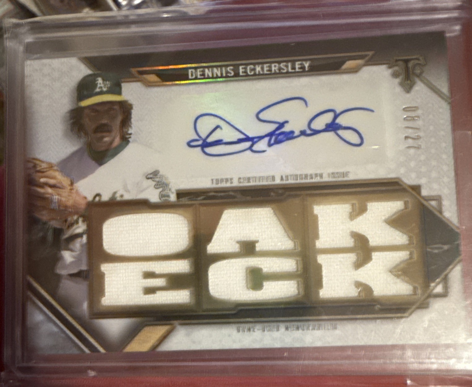 2021 TOPPS TRIPLE THREADS AUTO RELICS DENNIS ECKERSLEY 8/27