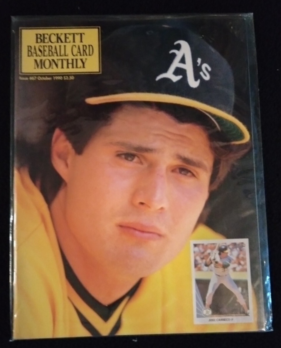 JOSE CANSECO BECKETT MAGAZINE OCT 1990 BASEBALL CARD PRICE GUIDE MAGAZINE #67