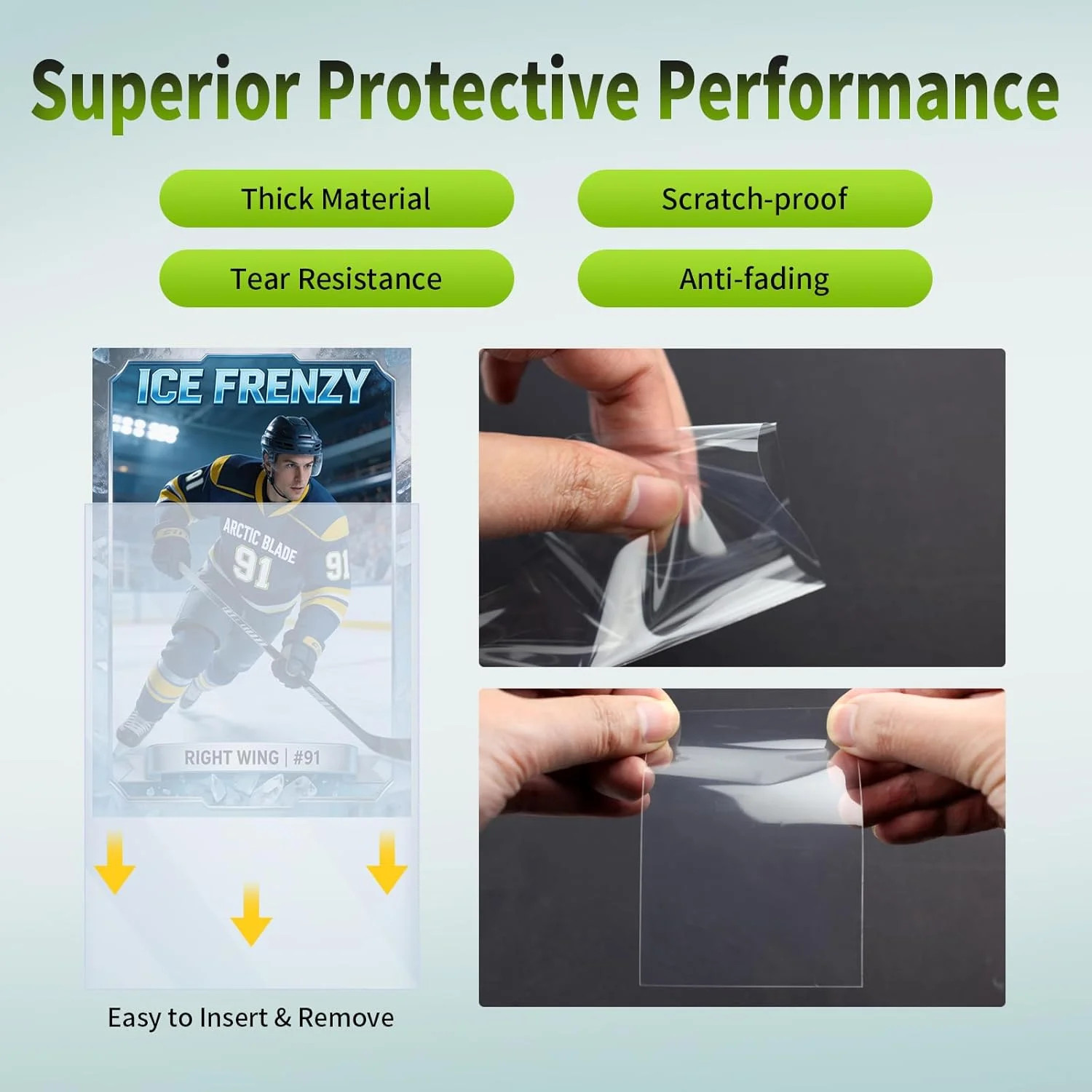 600 Counts Card Sleeves for Trading Cards, Soft Penny Sleeves Clear Baseball Car