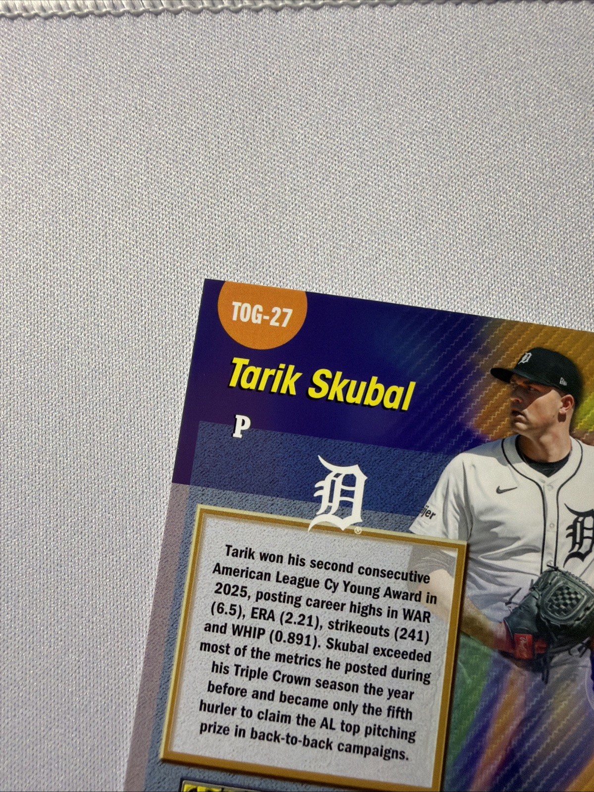 2026 Topps Series 2 Titans of the Game – Tarik Skubal – Tigers – #TOG-27