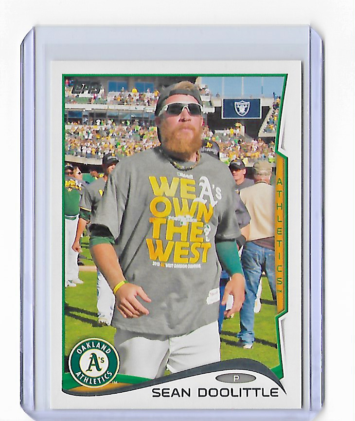 2014 TOPPS SEAN DOOLITTLE BASE CARD – CARD #226 – ATHLETICS – FREE SHIPPING