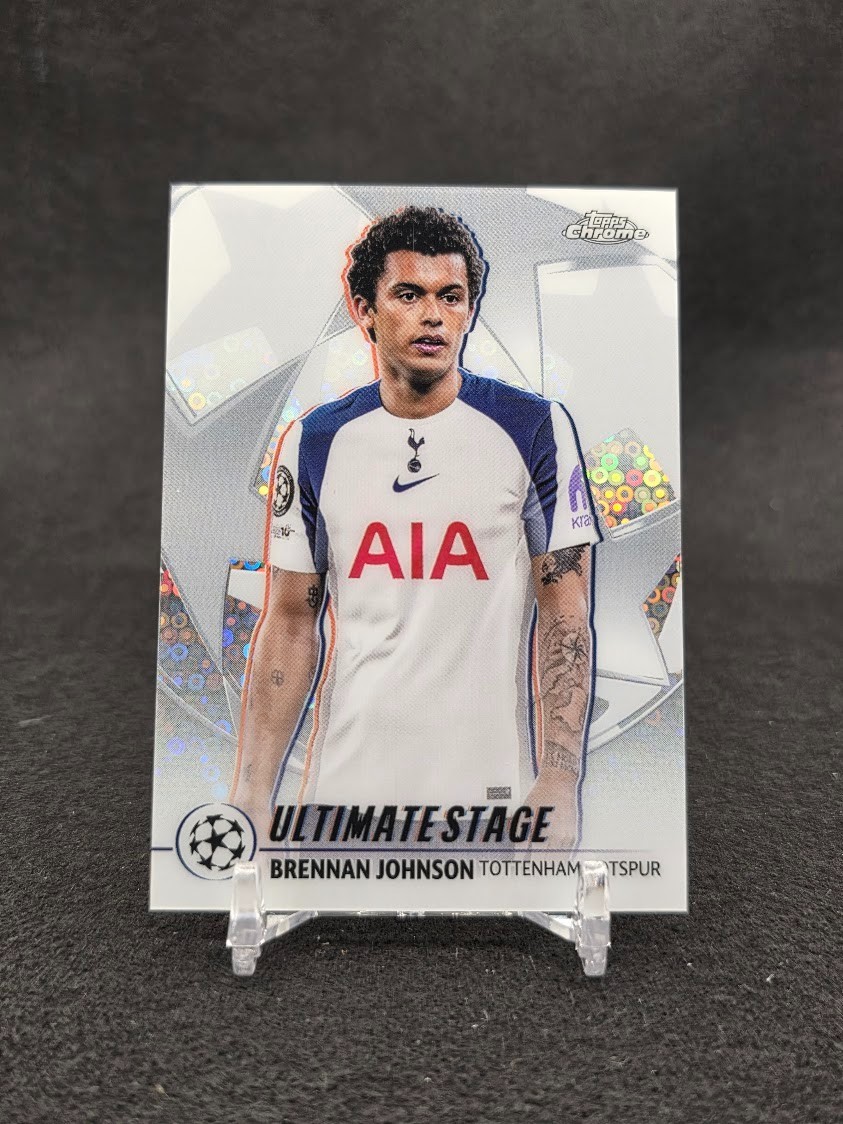 2025-26 Topps UCC #US-17 Brennan Johnson Ultimate Stage Chrome Tottenham Hotspur