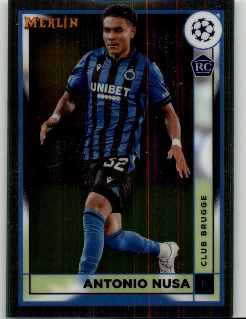 2022-23 Merlin Chrome UEFA Antonio Nusa Rookie #45 RC Club Brugge KV