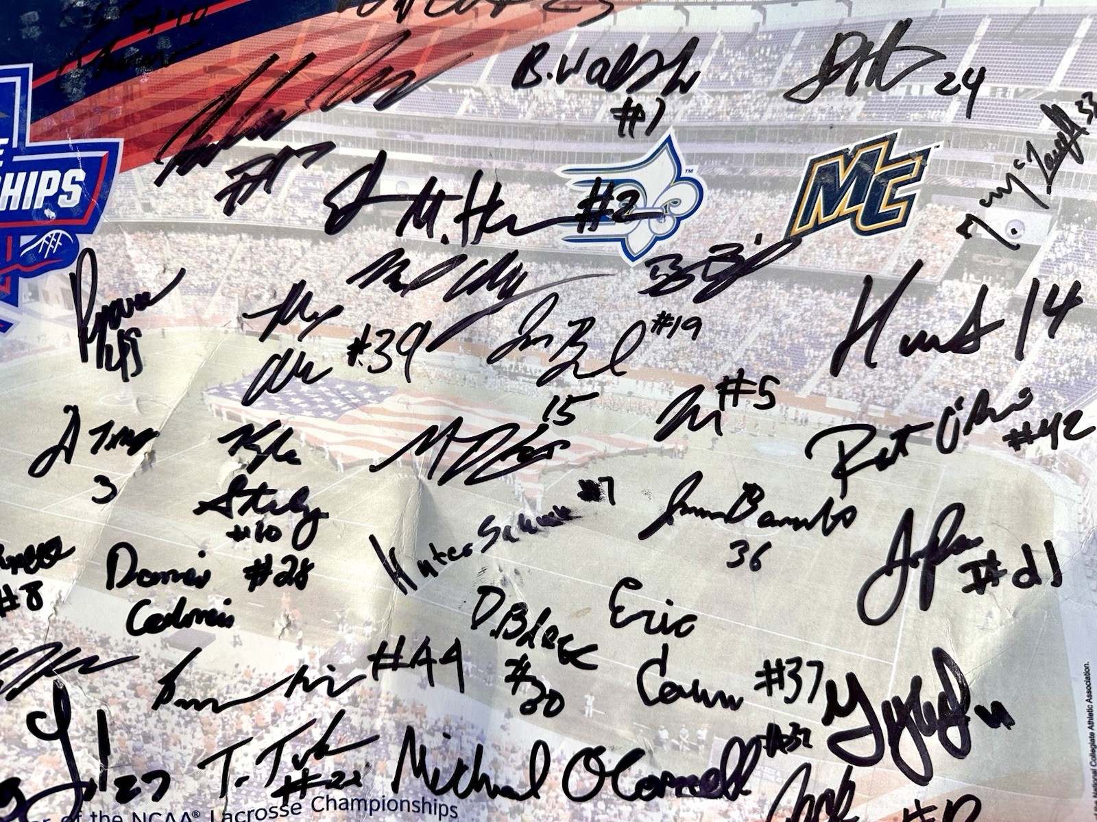 Signed 2017 NCAA Lacrosse Championship Poster Merrimack Warriors Title Team