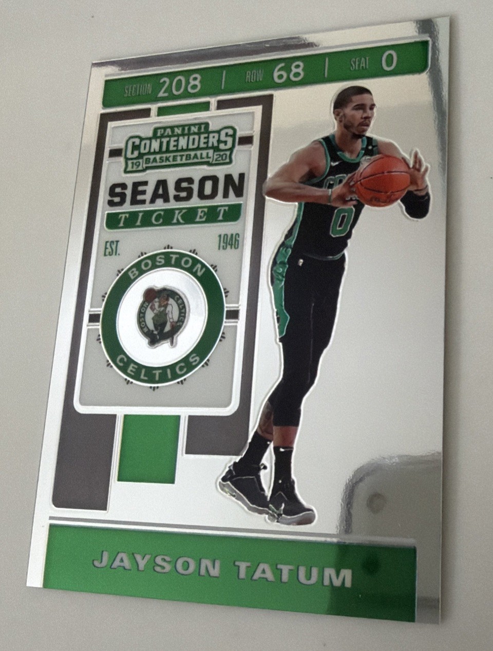 2019-20 Panini Contenders Jayson Tatum only 1 in existence BLACK UNIFORM 1/1