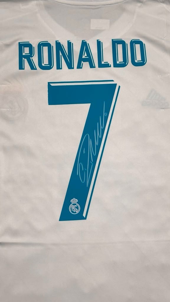 CRISTIANO RONALDO Back SIGNED REAL MADRID SHIRT COA Icon