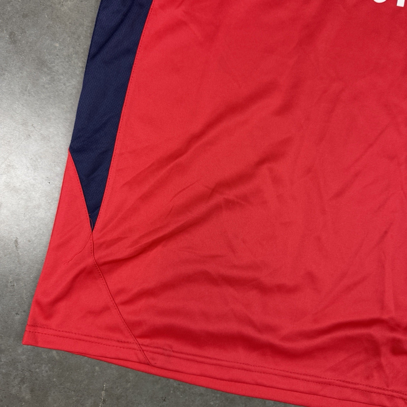 United States Soccer Jersey Mens Large Red Stretch Logo Quick Dry NWT