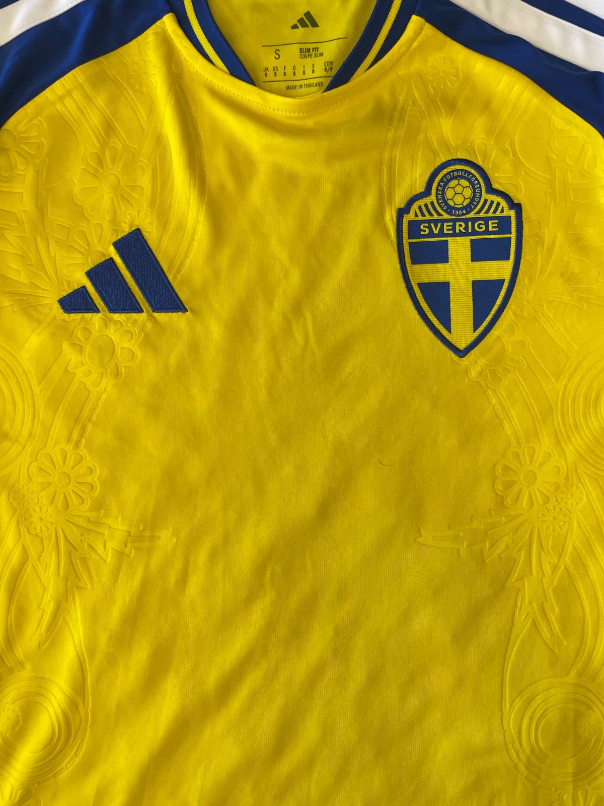 adidas Sweden Home Men’s Stadium Soccer Jersey 26/27 – Yelllow/Blue/White