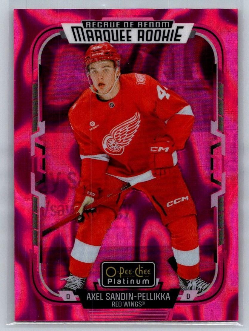 2025-26 O-Pee-Chee Platinum #273 Axel Sandin-Pellikka Pink Magma