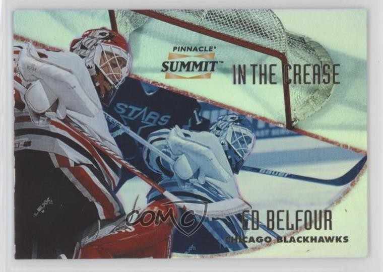 1996-97 Pinnacle Summit in the Crease Premium Stock 351/600 Ed Belfour HOF 0u7i