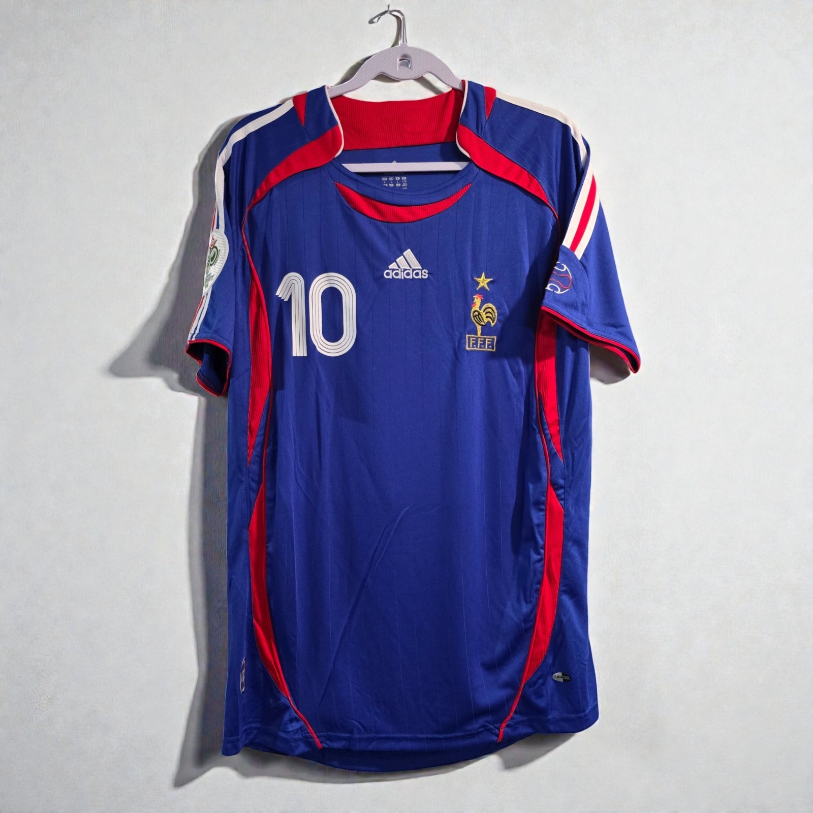 FRANCE HOME World Cup 2006 – Football Soccer – ZIDANE # 10 – 2XL (Run Small)