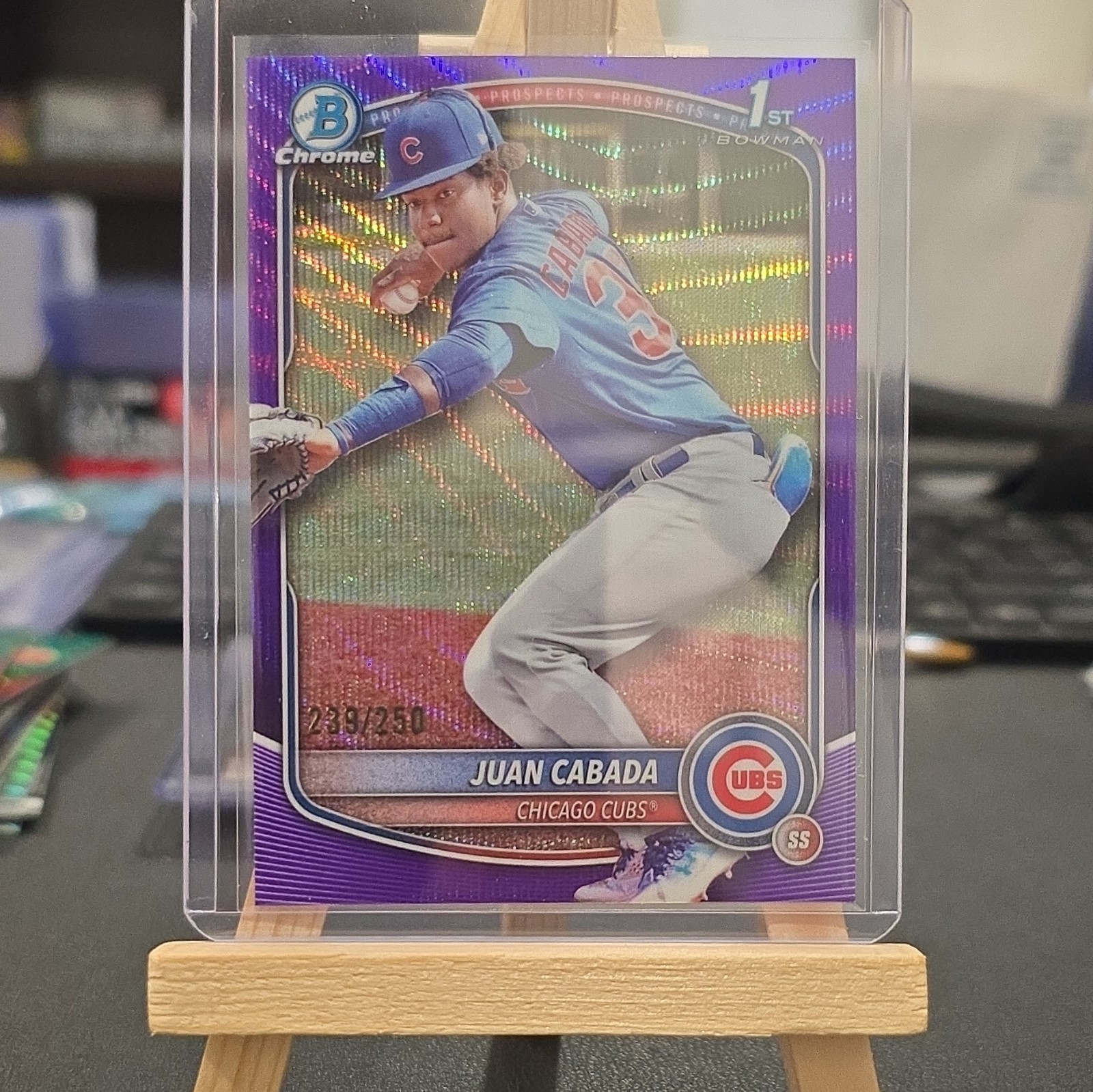 Bowman 2025 Bowman Chrome Juan Cabada Prospects Purple /250 #BCP-207 Cubs