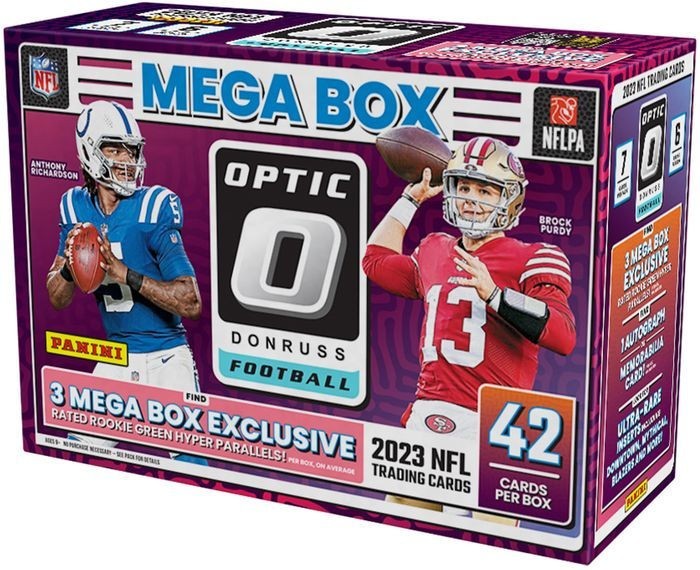 2023 Panini Donruss Optic Football Sealed Mega Box Rookie GREEN Hyper Parallels
