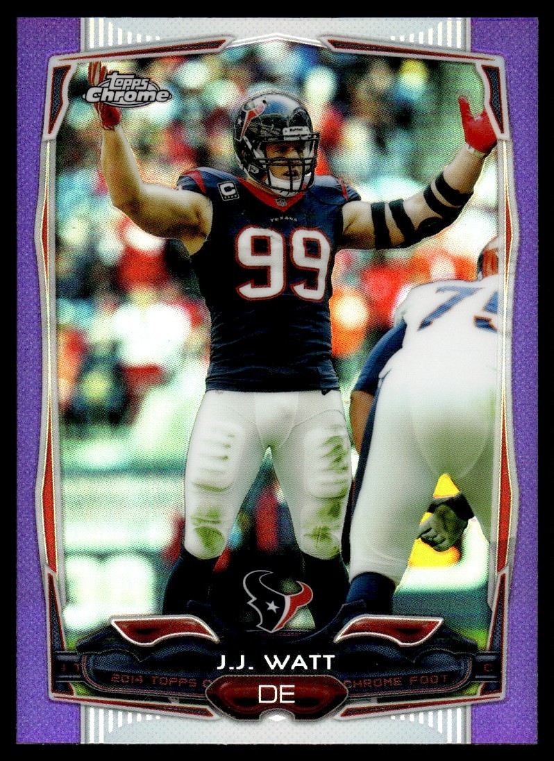 2014 Topps Chrome Purple Refractors J.J. Watt Houston Texans #29