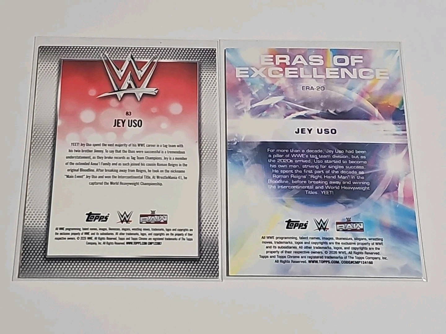 2026 WWE 6 cards ErasOfExcellence/X-fractor Shawn Michaels R-Truth Jey Uso *90
