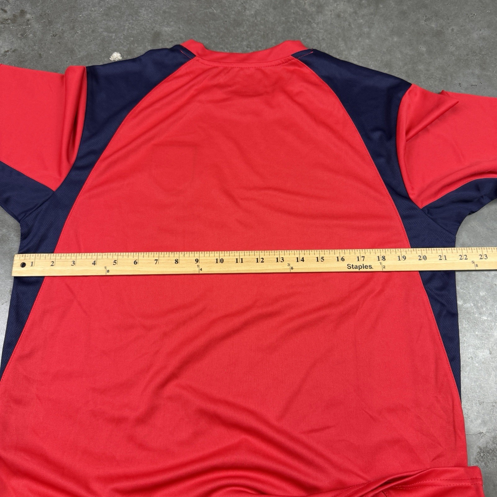 United States Soccer Jersey Mens Large Red Stretch Logo Quick Dry NWT