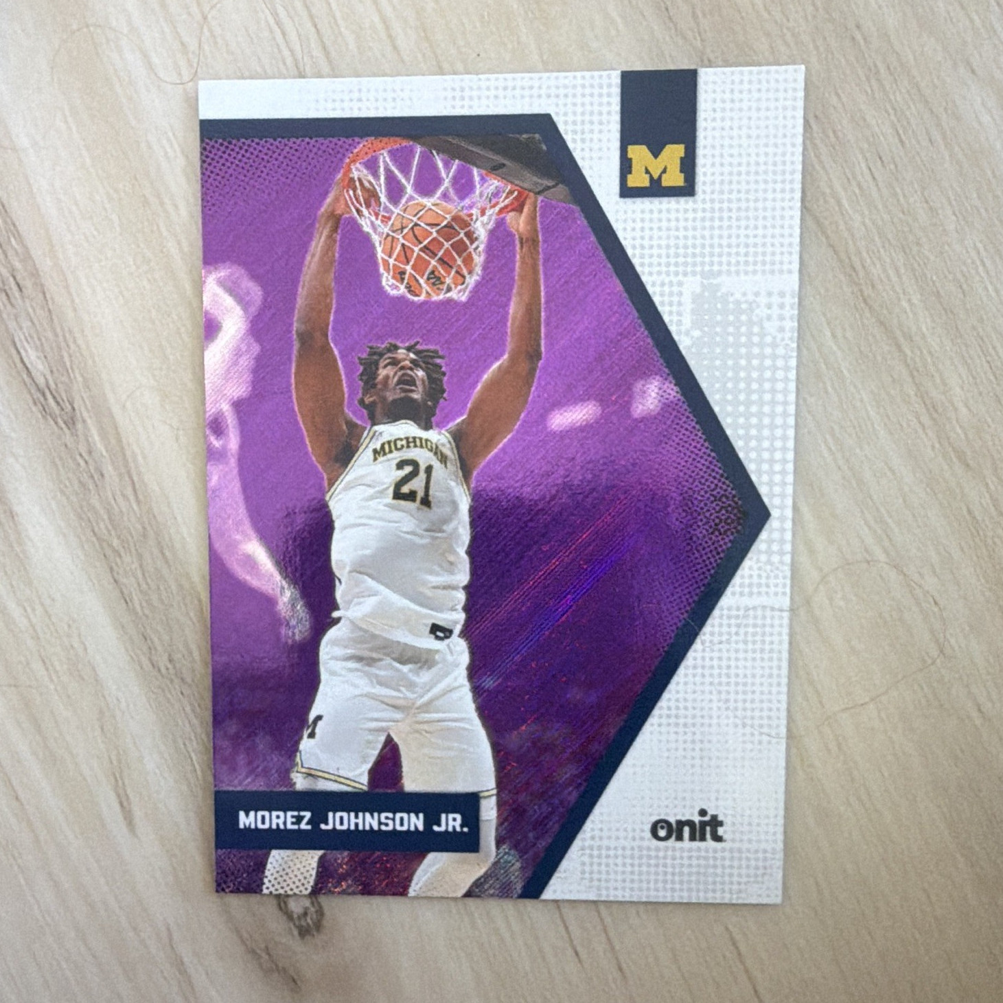 Onit 2025-26 Michigan Wolverines Basketball Morez Johnson Jr. Base Card #B-8