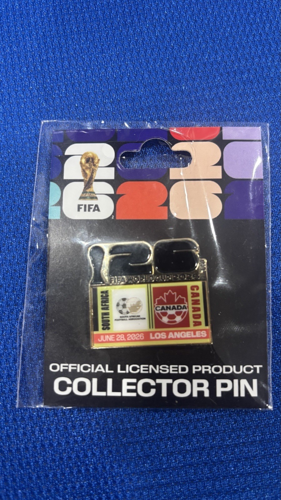 FIFA 2026 Canada South Africa Match Day Pin 6/28/26 Sofi Stadium Los Angeles