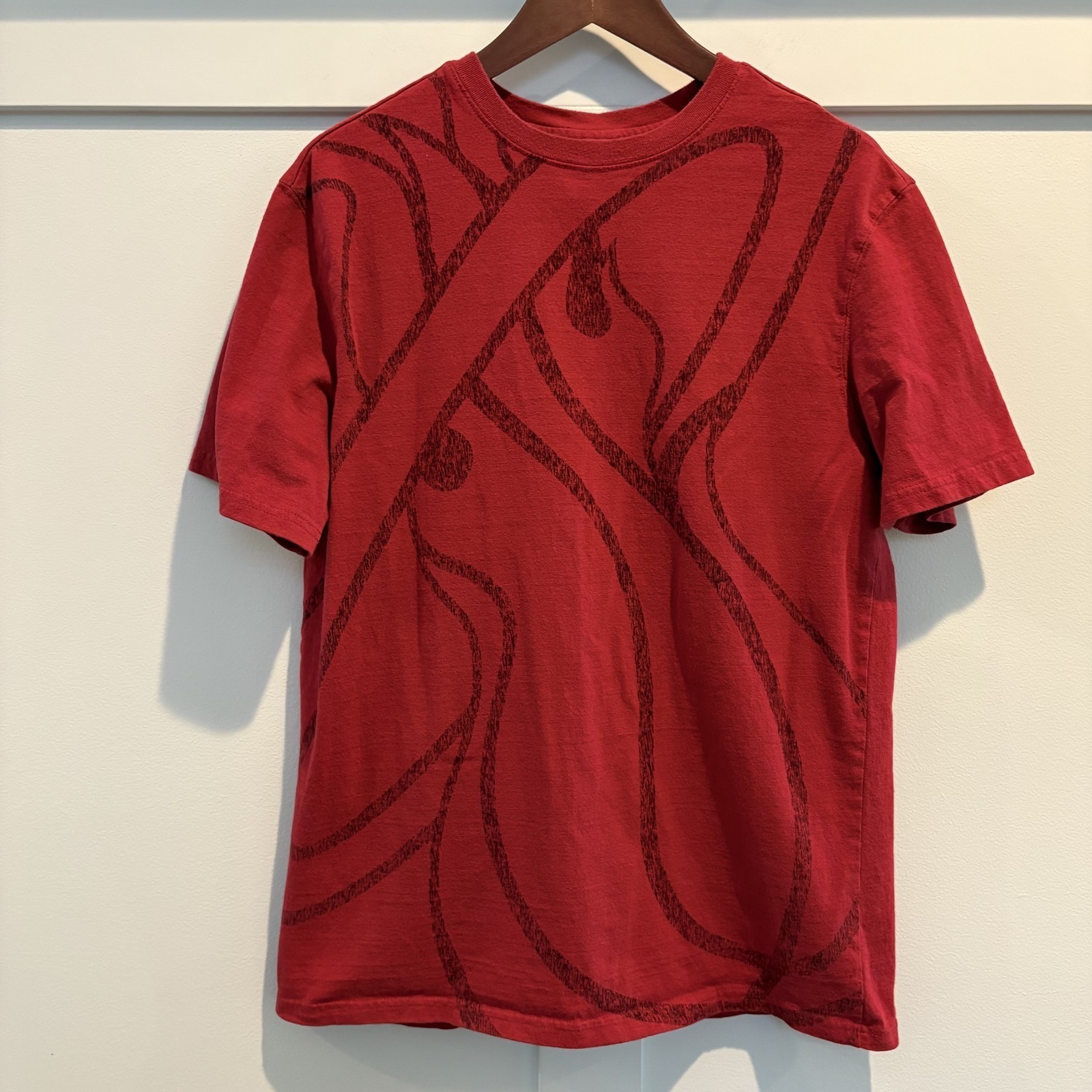 Vintage Y2K Miami Heat UNK NBA Blue Label All Over Print T-Shirt Mens Large Red